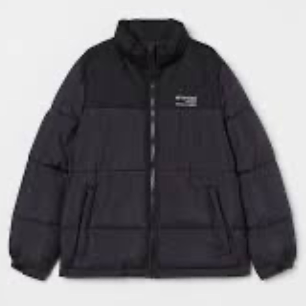 H&M Quilted Puffer Jacket with High Collar
